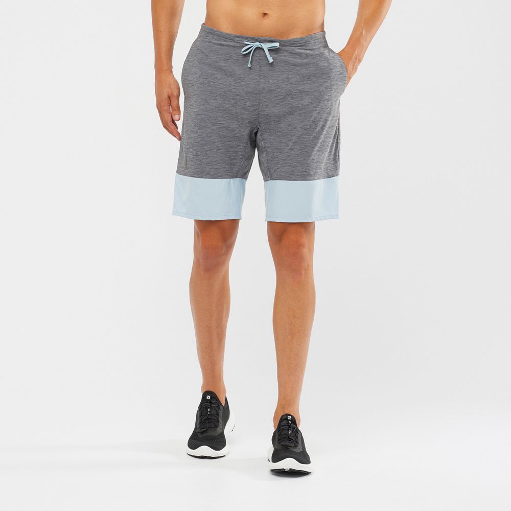 Salomon Singapore Mens Shorts - XA TRAINING Grey/Blue | 56091-XODE